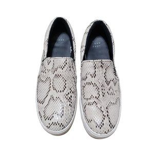 A new day gray brown snake print slip on loafer sneaker womens size 8.5